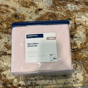 Essentials Microfiber Sheet Set - Soft Pink